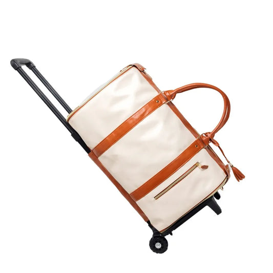 Carry On Duffel Bag for Travel Garment Suitcase for Dress Suit Convertible Rolling Weekender Flight Bag Garment Bags with Wheels