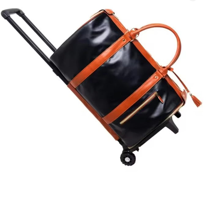 Carry On Duffel Bag for Travel Garment Suitcase for Dress Suit Convertible Rolling Weekender Flight Bag Garment Bags with Wheels
